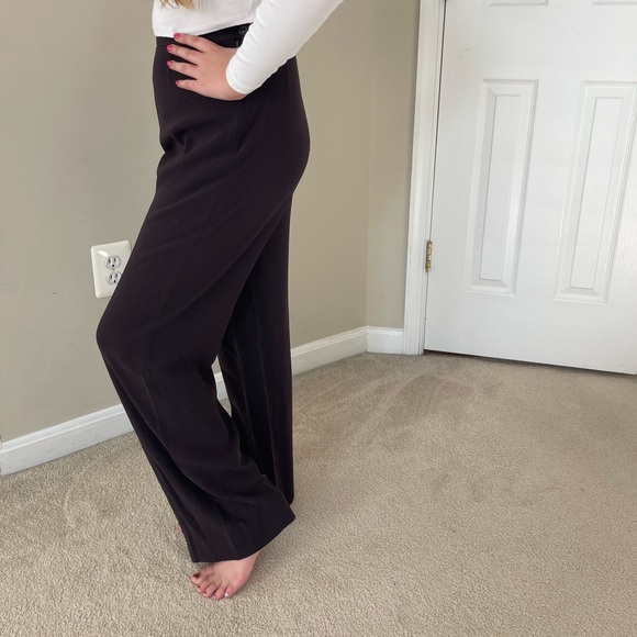 MaxMara Brown Wide Leg Trouser Size 2 - Picture 2 of 9